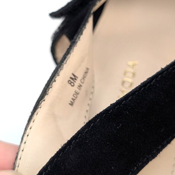 Pelle Moda Kym Platform Wedge Heel Sandal Open Toe Women's Black Size US8M EU39 - Picture 7 of 12